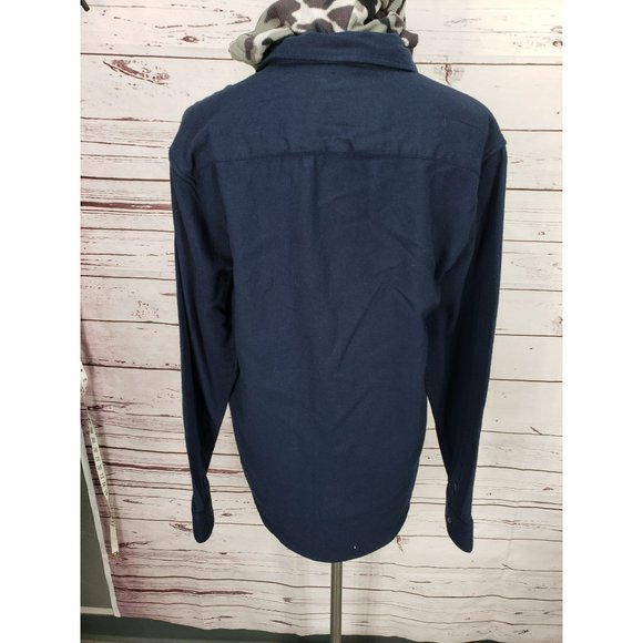 Nomad Men’s Button Up Shirt Jacket Blue Hoodie With Camo Hood. Size Large NWTS - Picture 3 of 6